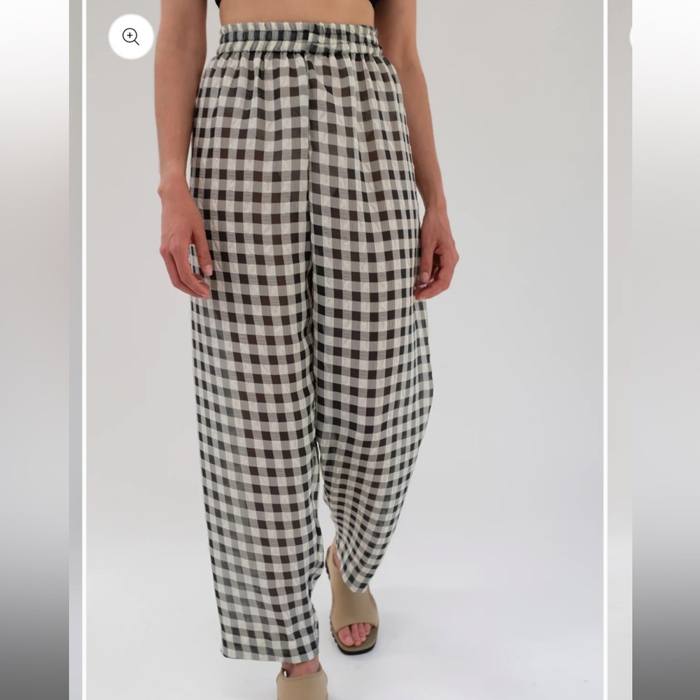 Beklina Basic Pant in Black Gingham